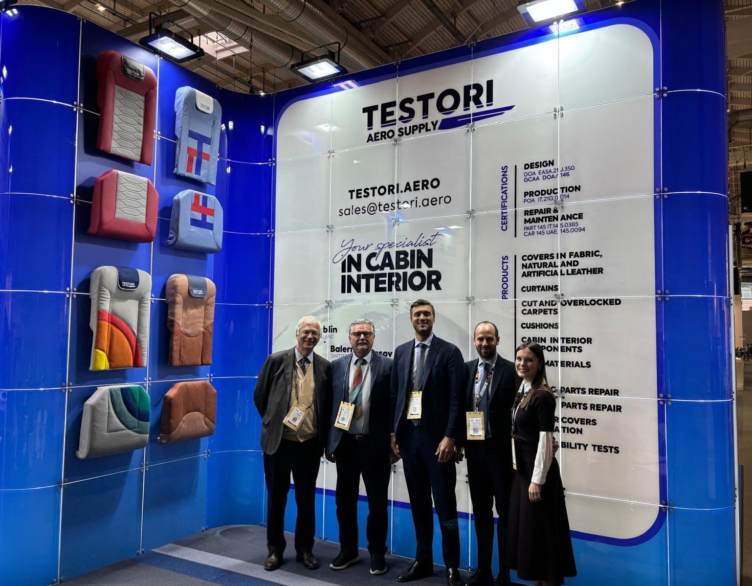 Testori Aero Supply representatives at AIX